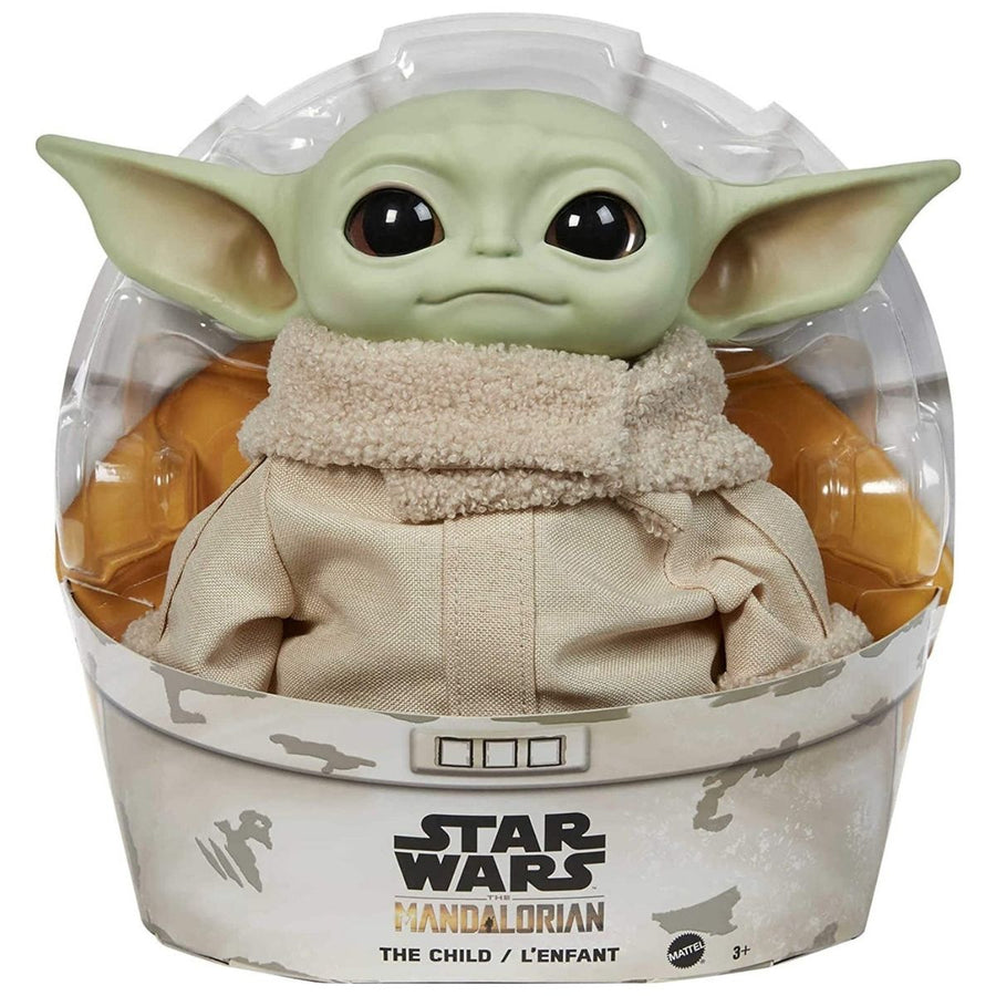 Star Wars Grogu Plush Toy, 11-in “The Child” from The Mandalorian, Collectible Stuffed Character for Movie Fans, Ages 3 Years and Older